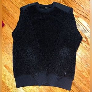 Black DKNY Fuzzy Black Crew